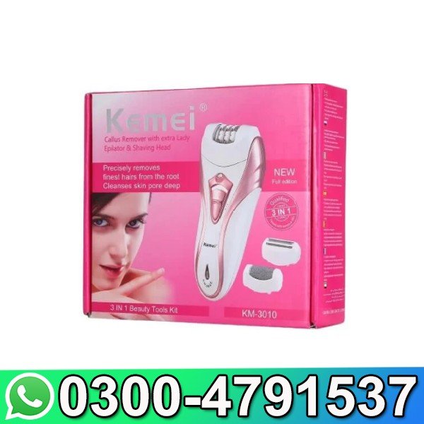 Kemei 3 In 1 Electric Epilator Shaver Callus Remover KM-3010 In Pakistan 