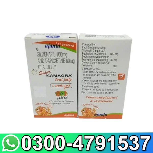 Sildenafil 100mg And Dapoxetine 60mg Oral Jelly In Pakistan